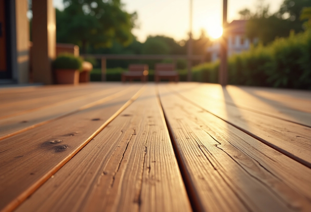 planches en bois terrasse